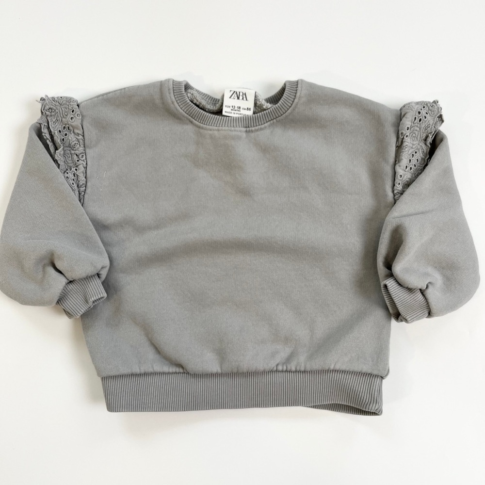 Zara Light Gray Baby Sweatshirt
